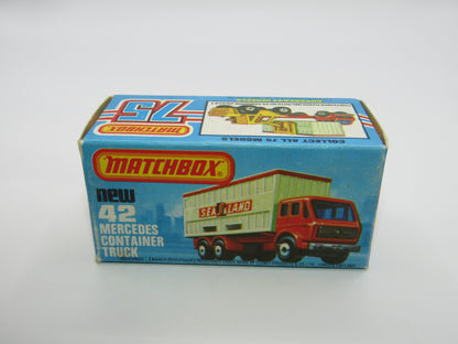 Matchbox Superfast 42C Mercedes Truck Green Blue Windows Orange Roof