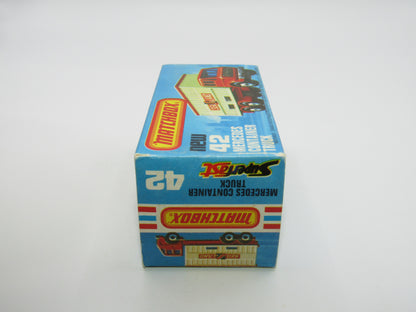 Matchbox Superfast 42C Mercedes Truck Green Blue Windows Orange Roof