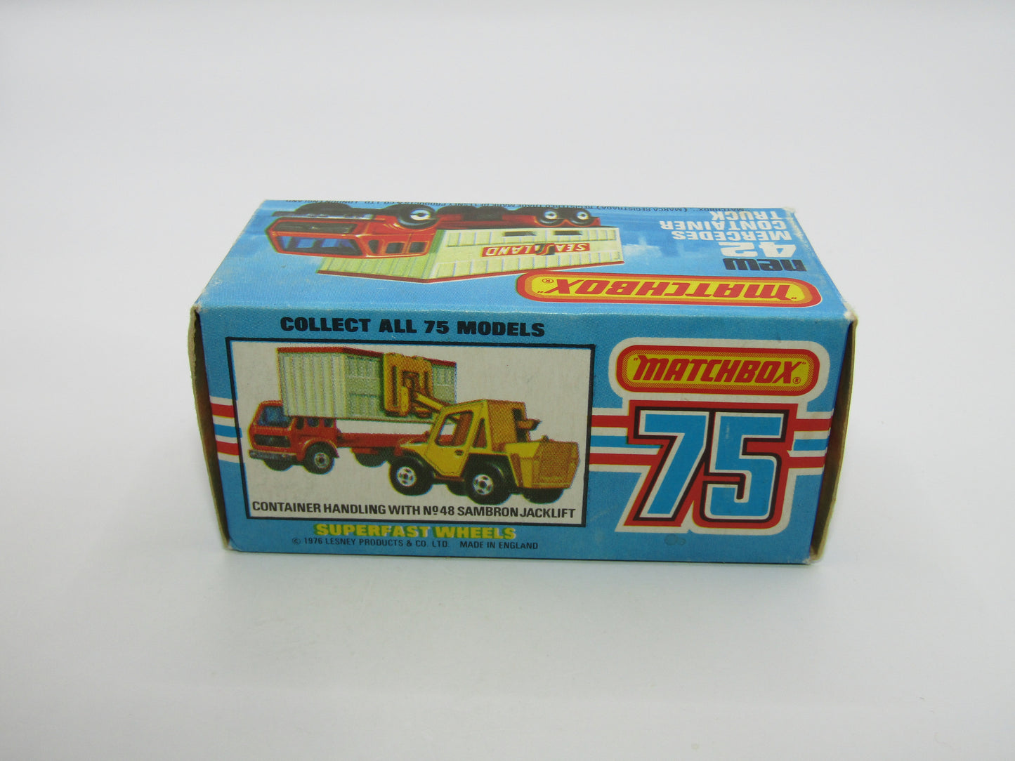 Matchbox Superfast 42C Mercedes Truck Green Blue Windows Orange Roof