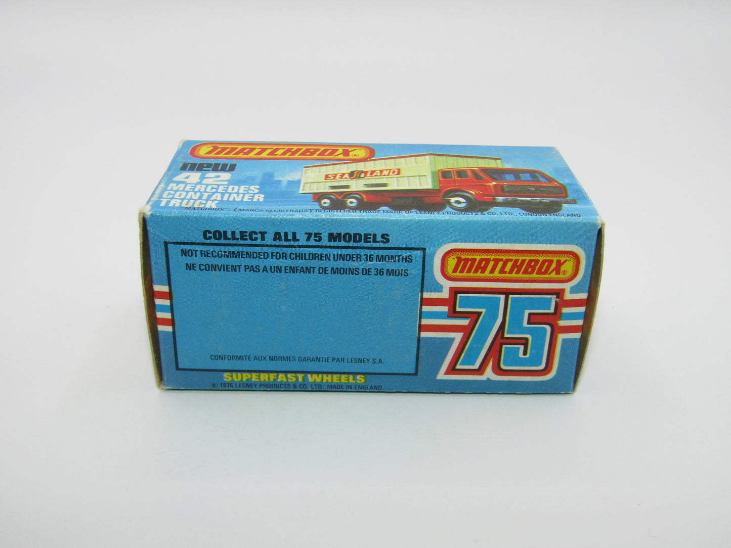 Matchbox Superfast 42C Mercedes Truck Green Blue Windows Orange Roof