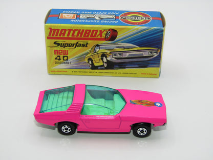Matchbox Superfast 40A Vauxhall Guildsman Pink SILVER BASE Blue Star