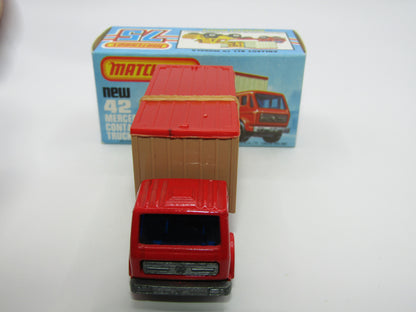 Matchbox Superfast 42C Mercedes Container Truck TAN NYK BLACK HUBS