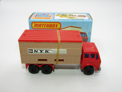 Matchbox Superfast 42C Mercedes Container Truck TAN NYK BLACK HUBS
