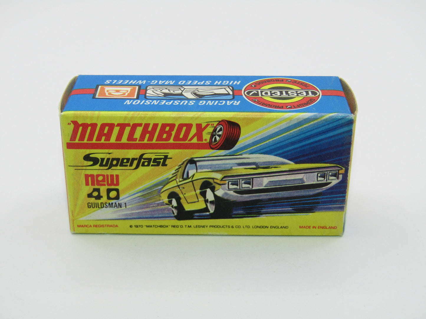 Matchbox Superfast 40A Vauxhall Guildsman Pink SILVER BASE Blue Star