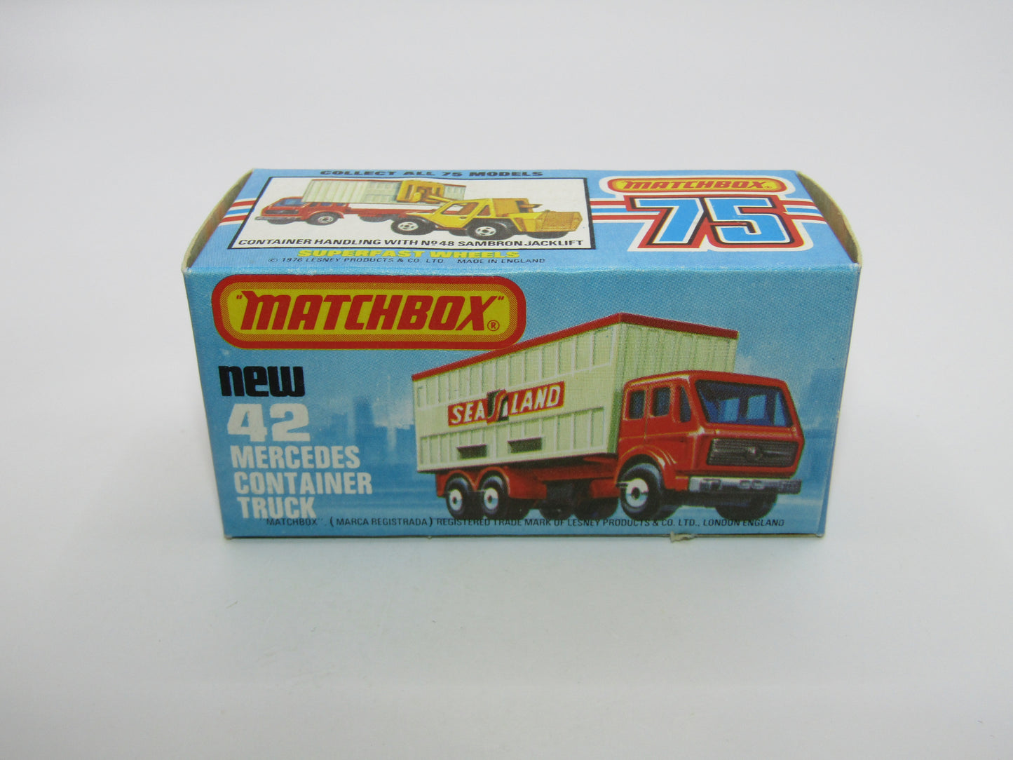Matchbox Superfast 42C Mercedes Container Truck TAN NYK BLACK HUBS
