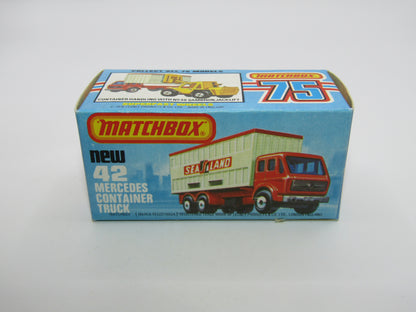 Matchbox Superfast 42C Mercedes Container Truck TAN NYK BLACK HUBS