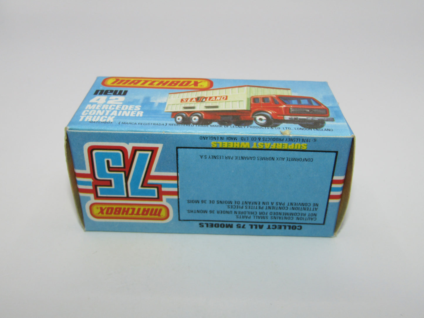 Matchbox Superfast 42C Mercedes Container Truck TAN NYK BLACK HUBS