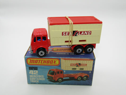 Matchbox Superfast 42C Mercedes Container Truck DIFFERENT Sealand Labels