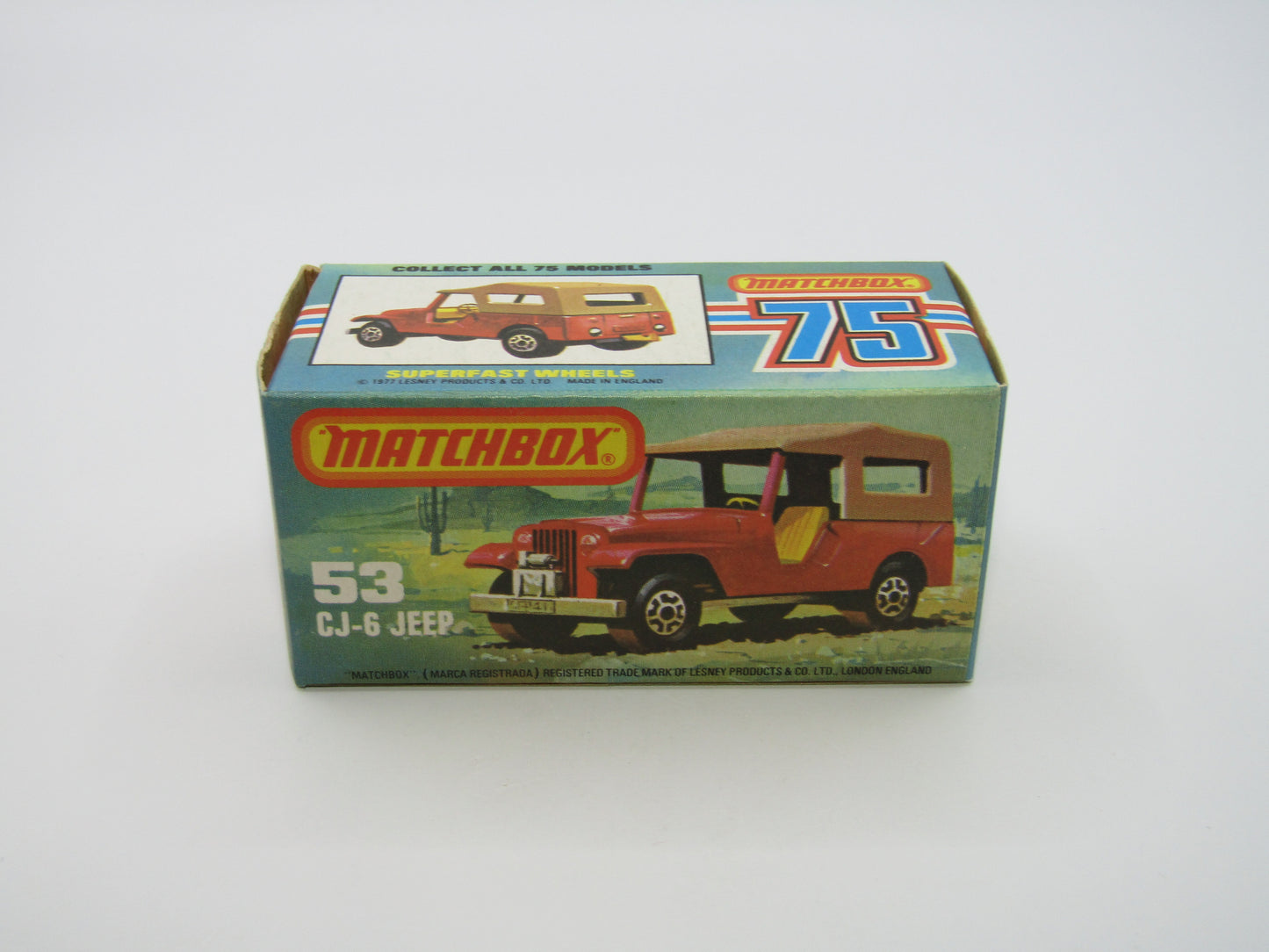Matchbox Superfast 53C Jeep CJ-6 Met Green BLACK Interior