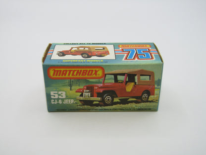 Matchbox Superfast 53C Jeep CJ-6 Met Green BLACK Interior
