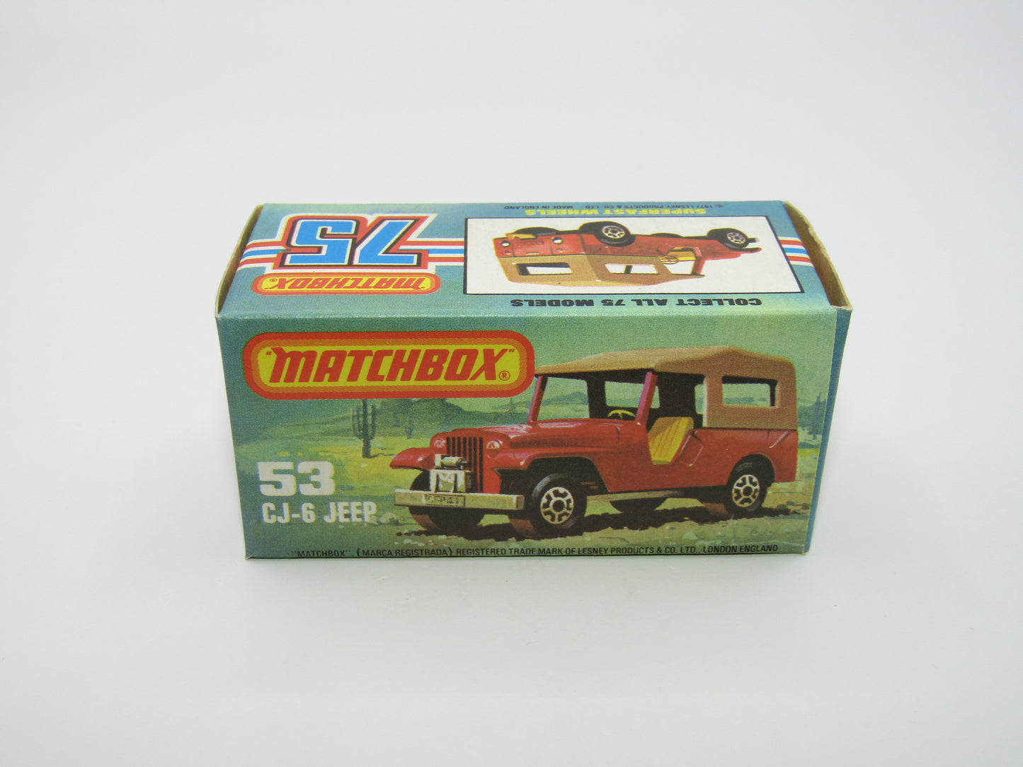 Matchbox Superfast 53C Jeep CJ-6 Met Green BLACK Interior SILVER Base
