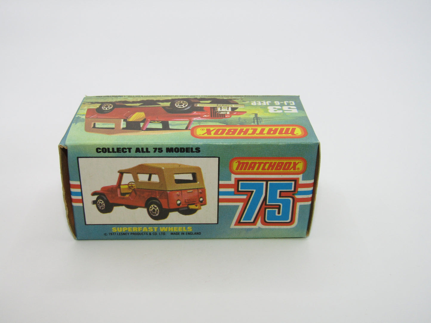 Matchbox Superfast 53C Jeep CJ-6 Met Green BLACK Interior