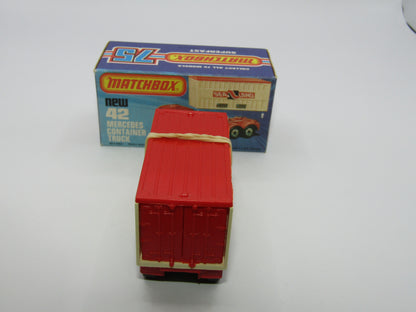Matchbox Superfast 42C Mercedes Container Truck DIFFERENT Sealand Labels