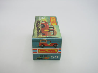 Matchbox Superfast 53C Jeep CJ-6 Met Green BLACK Interior SILVER Base