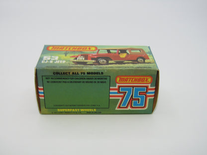 Matchbox Superfast 53C Jeep CJ-6 Met Green BLACK Interior SILVER Base