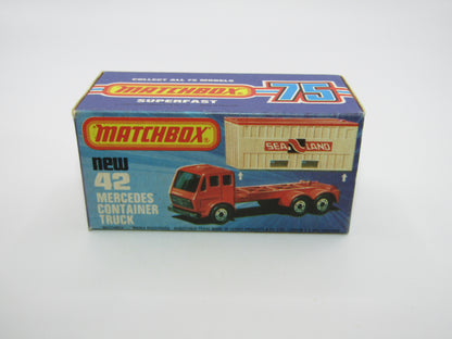 Matchbox Superfast 42C Mercedes Container Truck DIFFERENT Sealand Labels