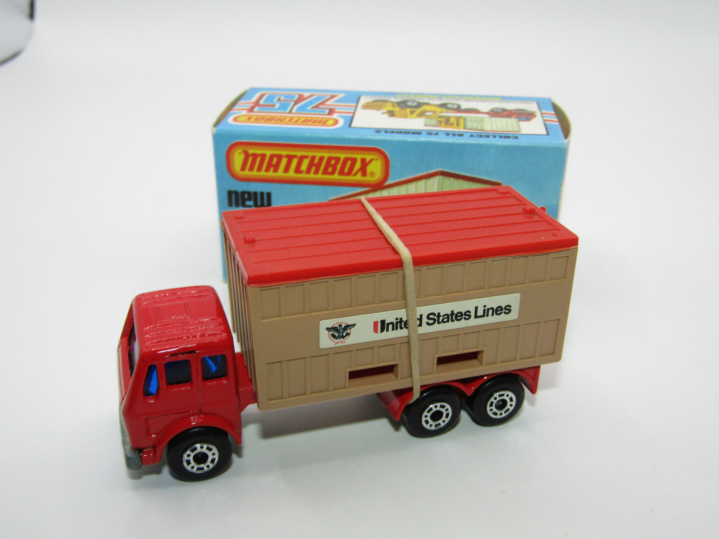 Matchbox Superfast no 42C Mercedes Container Truck TAN United States Lines