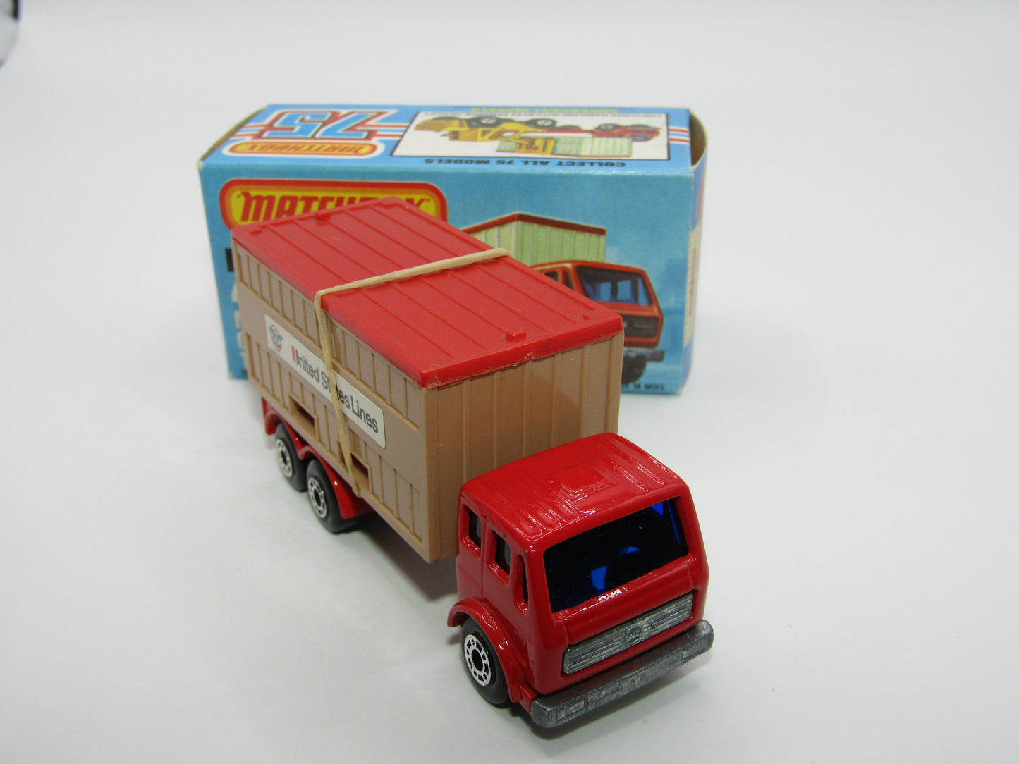 Matchbox Superfast no 42C Mercedes Container Truck TAN United States Lines