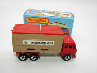 Matchbox Superfast no 42C Mercedes Container Truck TAN United States Lines