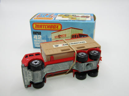Matchbox Superfast no 42C Mercedes Container Truck TAN United States Lines