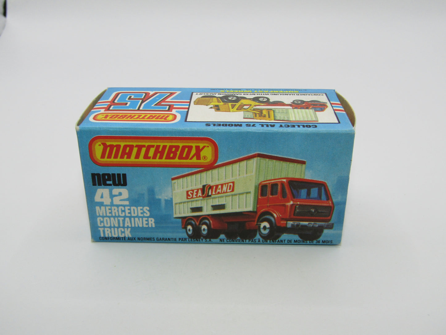 Matchbox Superfast no 42C Mercedes Container Truck TAN United States Lines