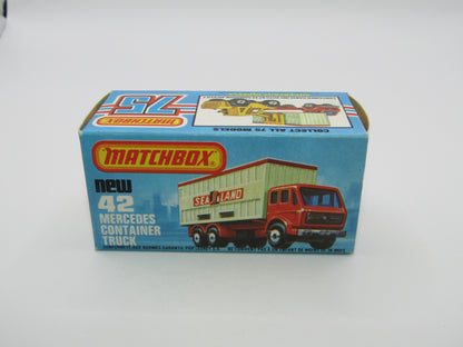 Matchbox Superfast no 42C Mercedes Container Truck TAN United States Lines