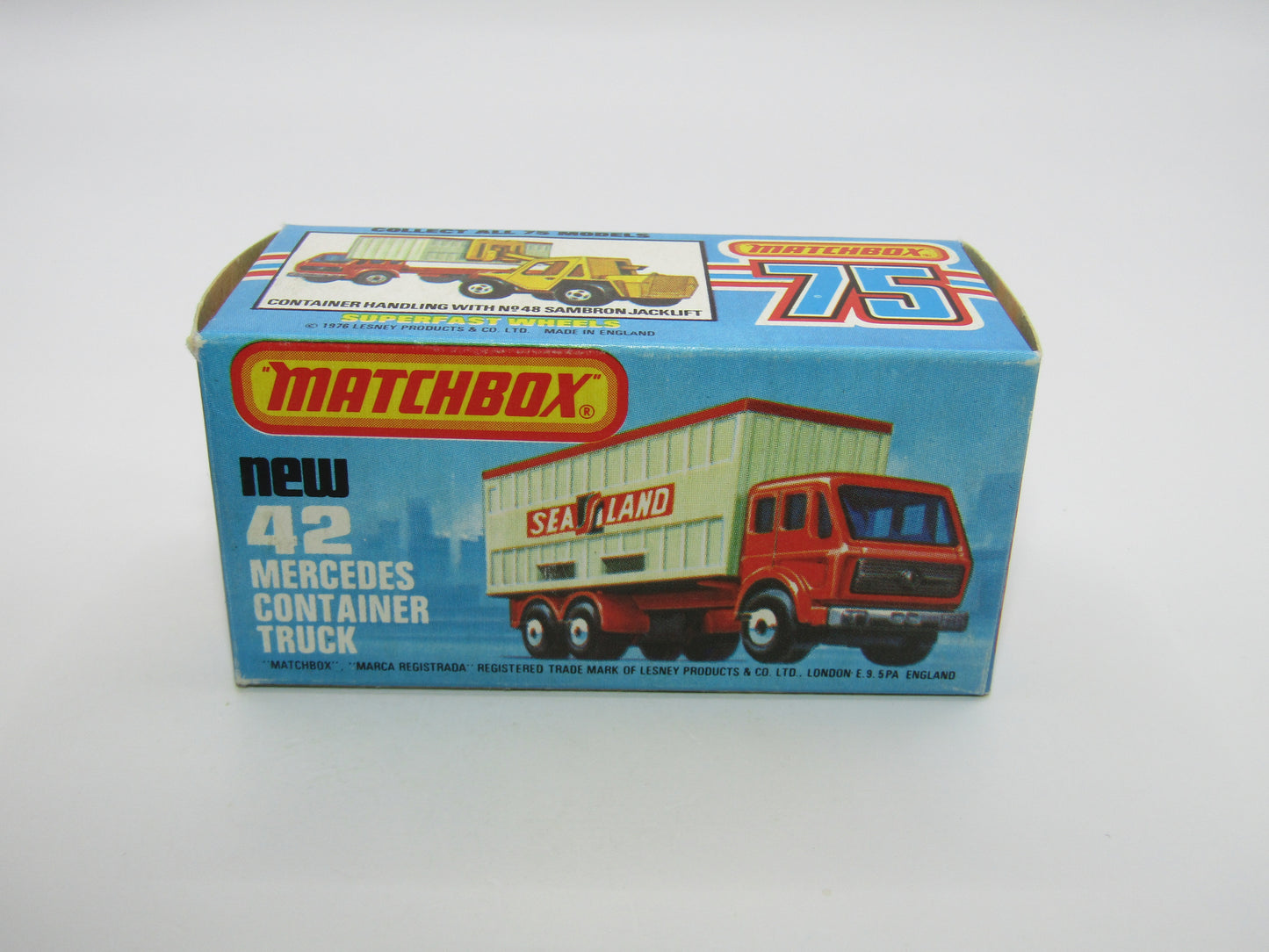 Matchbox Superfast no 42C Mercedes Container Truck TAN United States Lines