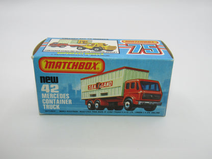 Matchbox Superfast no 42C Mercedes Container Truck TAN United States Lines