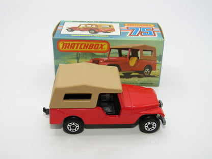 Matchbox Superfast 53C Jeep CJ-6 Red BLACK Interior