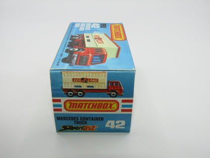 Matchbox Superfast no 42C Mercedes Container Truck TAN United States Lines