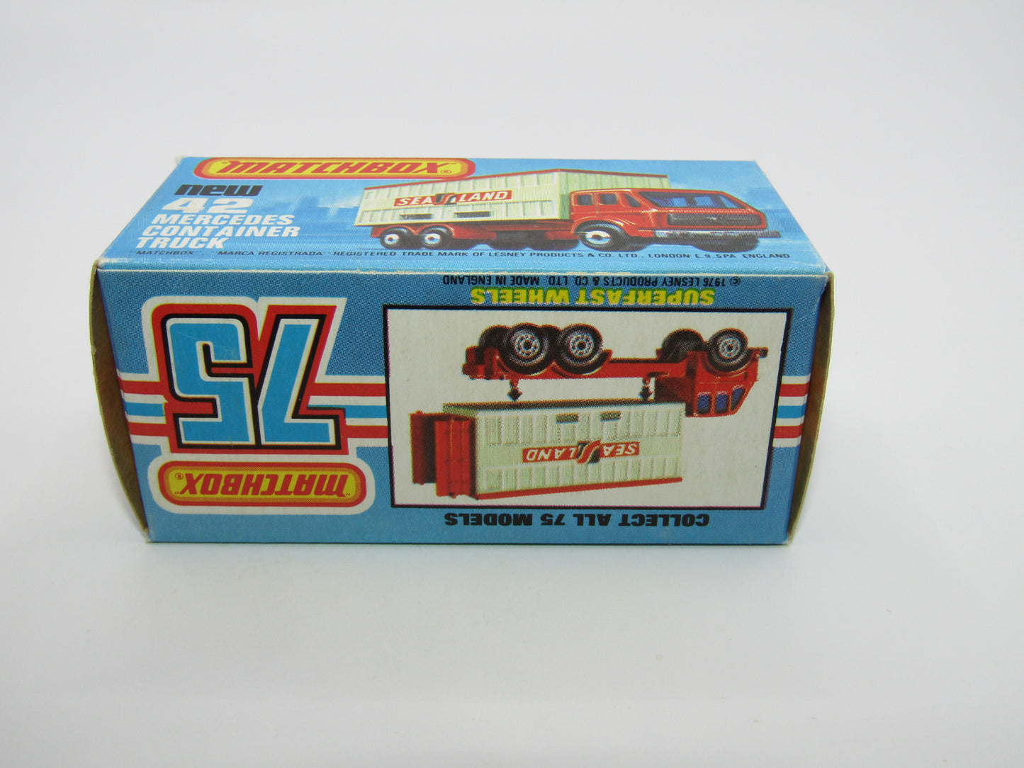 Matchbox Superfast no 42C Mercedes Container Truck TAN United States Lines