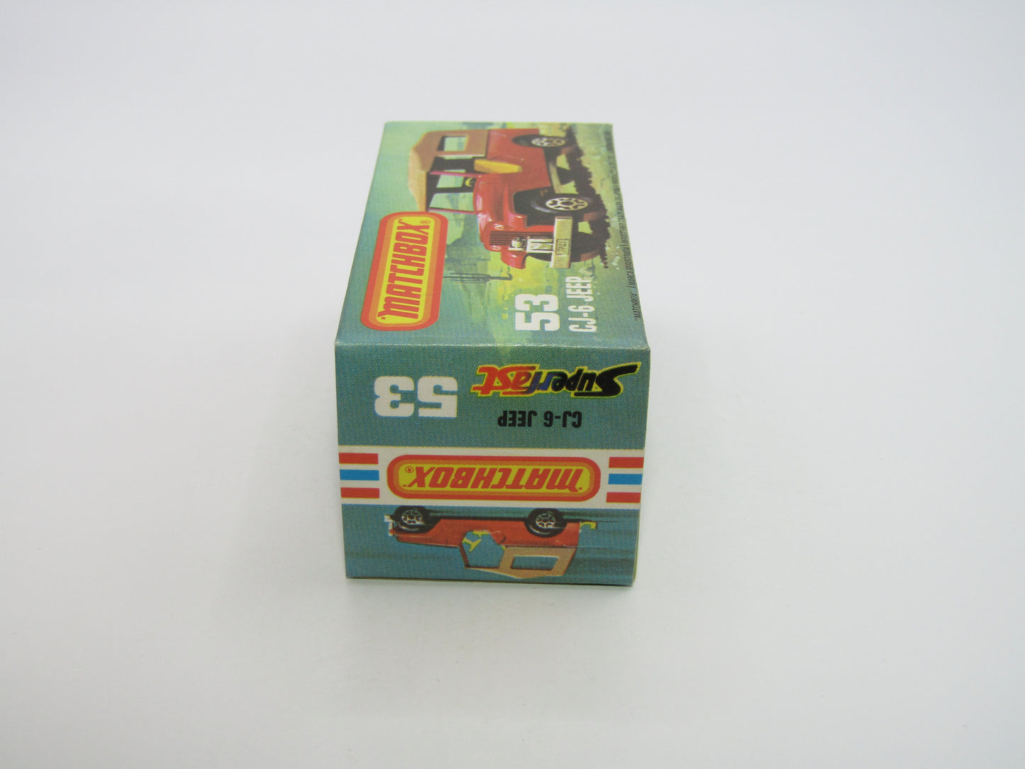 Matchbox Superfast 53C Jeep CJ-6 Red BLACK Interior