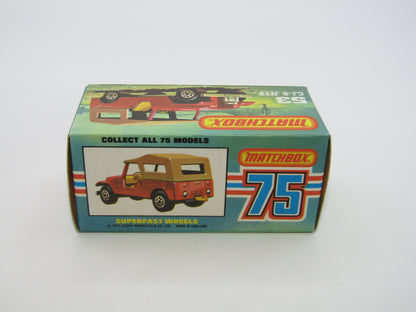 Matchbox Superfast 53C Jeep CJ-6 Red BLACK Interior