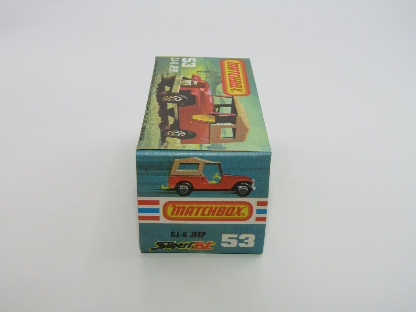 Matchbox Superfast 53C Jeep CJ-6 Red BLACK Interior