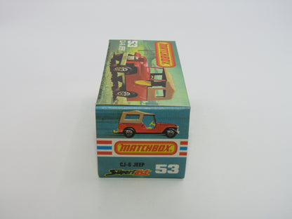 Matchbox Superfast 53C Jeep CJ-6 Red BLACK Interior