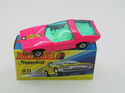 Matchbox Superfast 40A Vauxhall Guildsman LIGHT Pink Black Star Black Background
