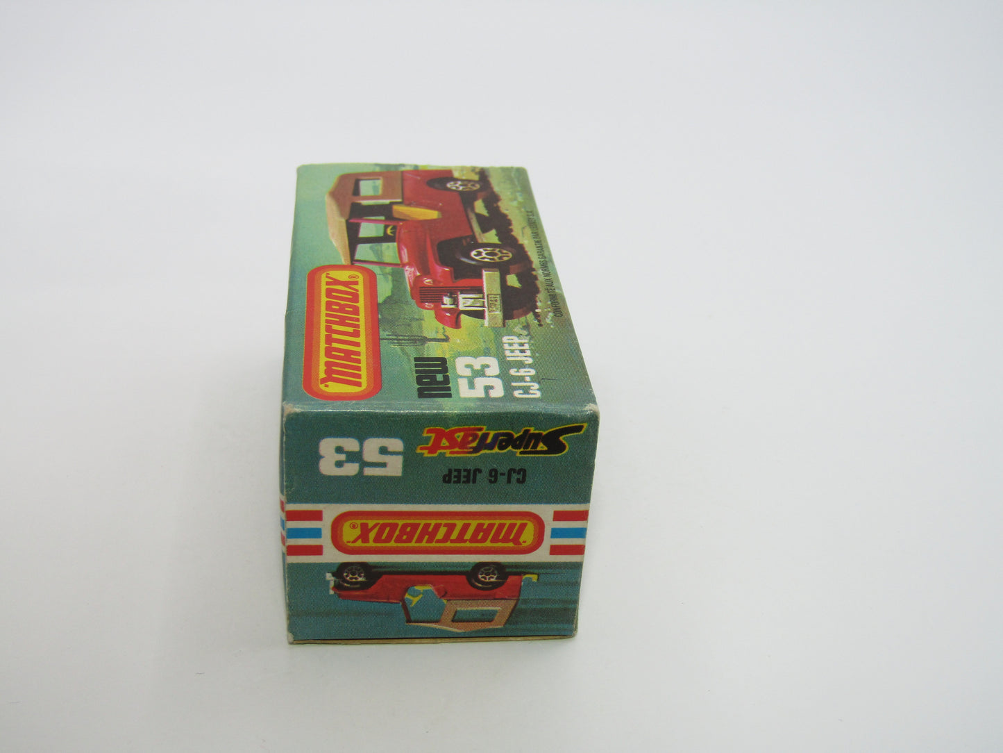 Matchbox Superfast 53C Jeep CJ-6 DARK Red Yellow Interior
