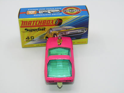 Matchbox Superfast 40A Vauxhall Guildsman LIGHT Pink Black Star Black Background