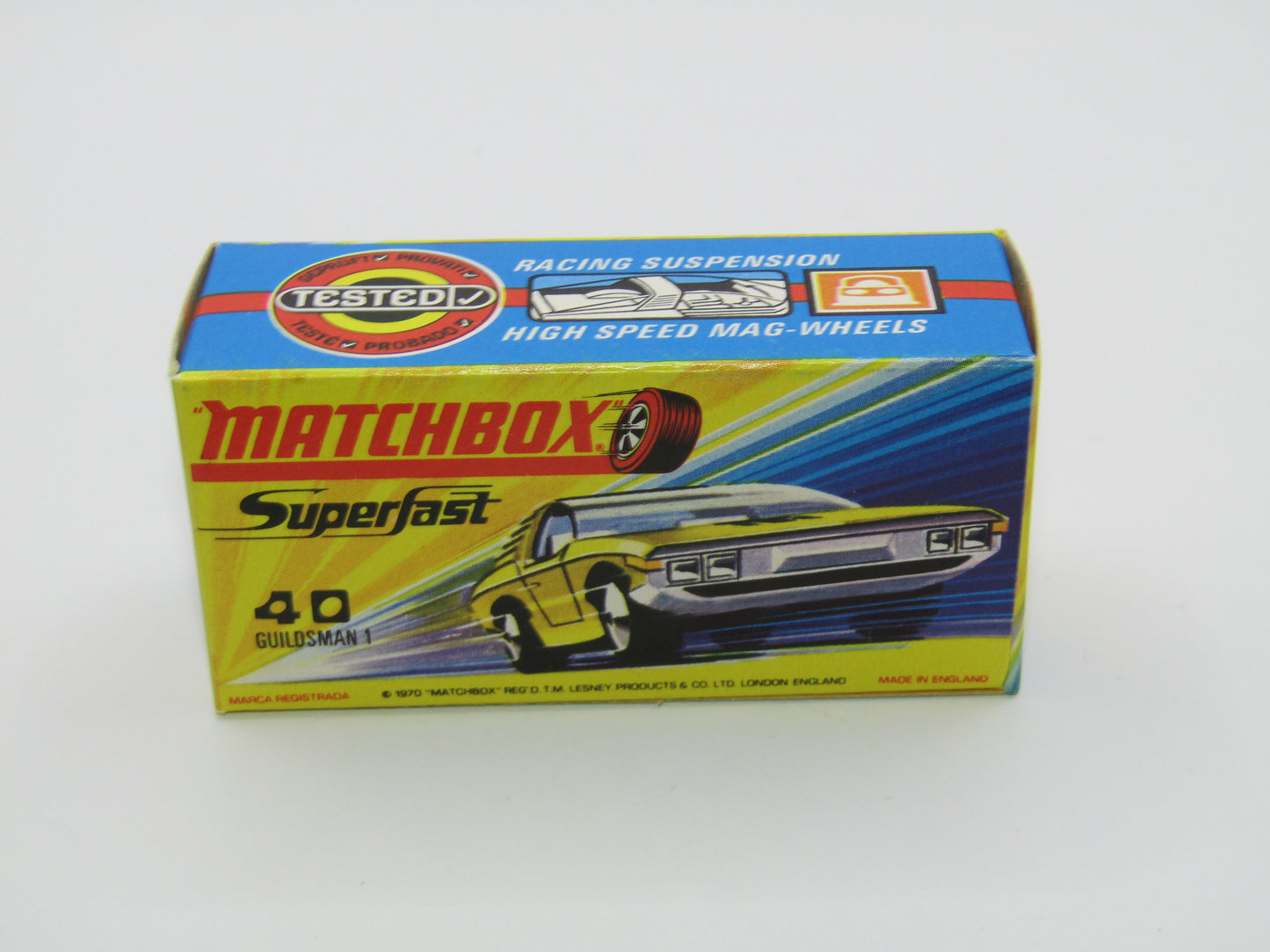 Matchbox Superfast 40A Vauxhall Guildsman LIGHT Pink Black Star Black Background