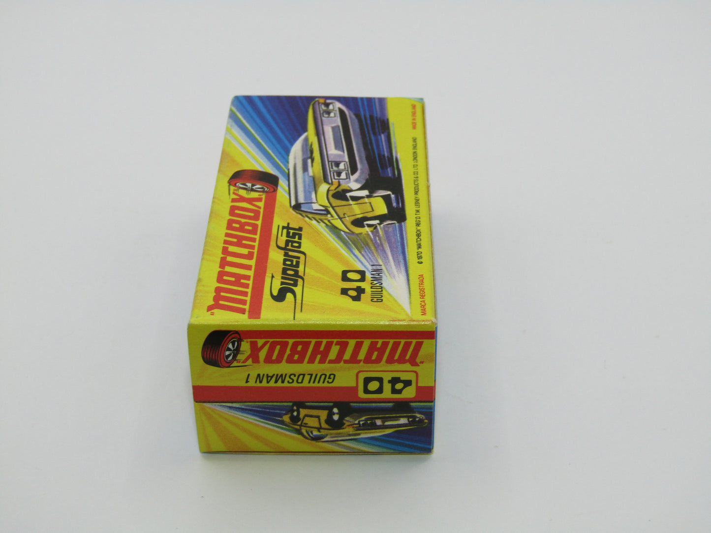 Matchbox Superfast 40A Vauxhall Guildsman LIGHT Pink Black Star Black Background