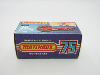Matchbox Superfast 42C Mercedes Container Truck LIGHT RED Plastic Grey Container