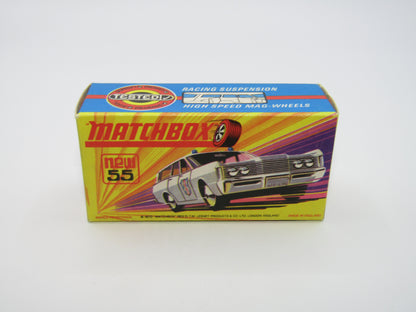 Matchbox Superfast 55B Mercury Commuter Police Car SILVER Base