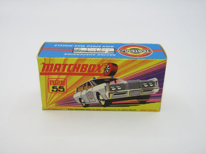 Matchbox Superfast 55B Mercury Commuter Police Car SILVER Base