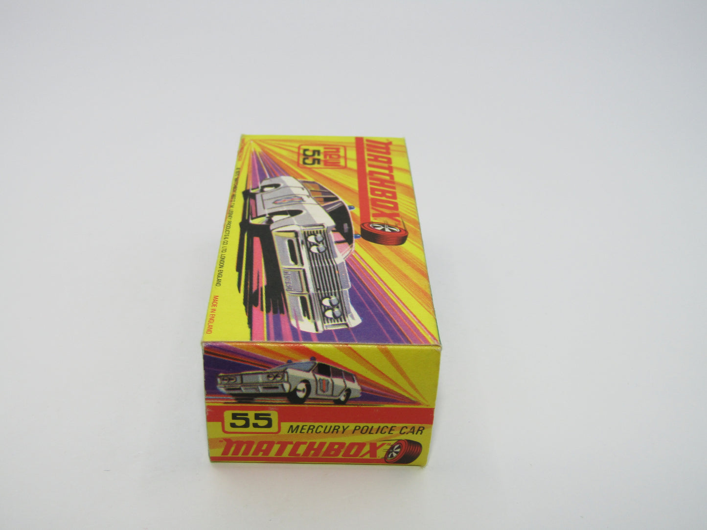 Matchbox Superfast 55B Mercury Commuter Police Car SILVER Base