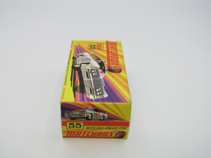 Matchbox Superfast 55B Mercury Commuter Police Car SILVER Base