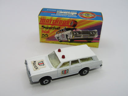 Matchbox Superfast 55B Mercury Commuter Police Car EARLY Issue Labels