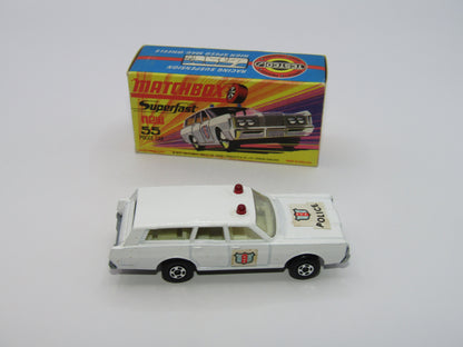 Matchbox Superfast 55B Mercury Commuter Police Car EARLY Issue Labels