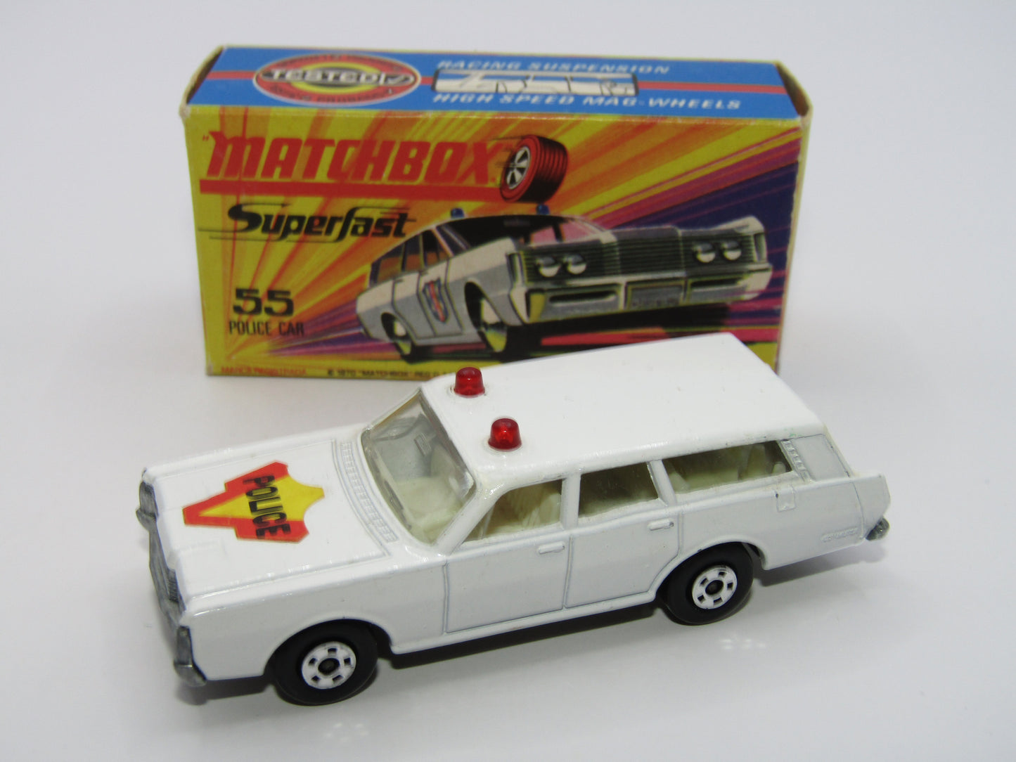 Matchbox Superfast 55B Mercury Commuter Police Car 5 SPOKE SMALL SLOT Wheels