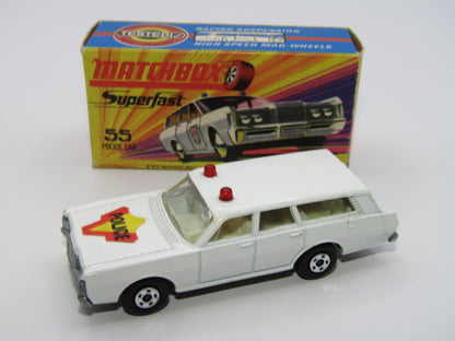 Matchbox Superfast 55B Mercury Commuter Police Car 5 SPOKE SMALL SLOT Wheels