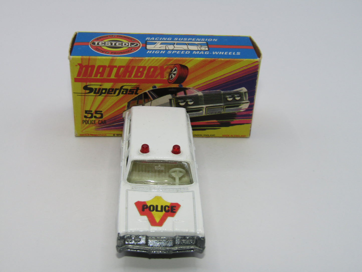 Matchbox Superfast 55B Mercury Commuter Police Car 5 SPOKE SMALL SLOT Wheels